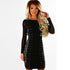 Beauty Within Black Lace Panel Lace Up Mini Dress #Bodycon Dress #Mini Dress #Black